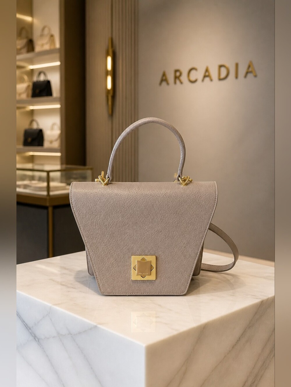 Arcadia Trapeze Medium Satchel NWOT